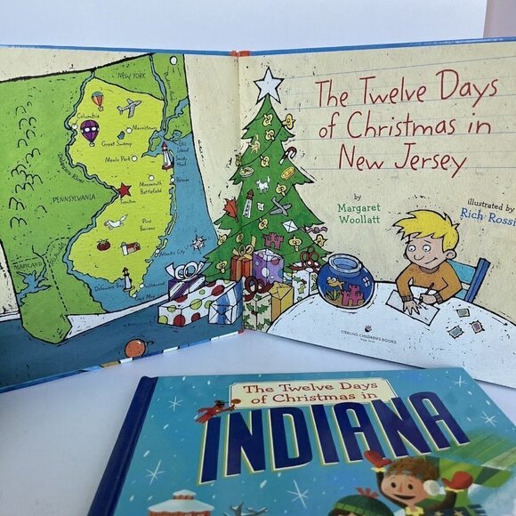 The 12 Days of Christmas-New Jersey Indiana & Iowa (So3) Great Classroom Gift! - Picture 6 of 10